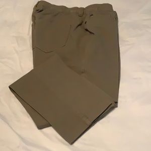 Taupe colored pants from Chico’s. Light spandex.